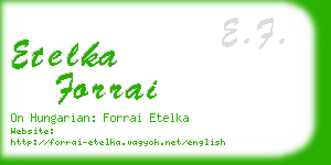 etelka forrai business card